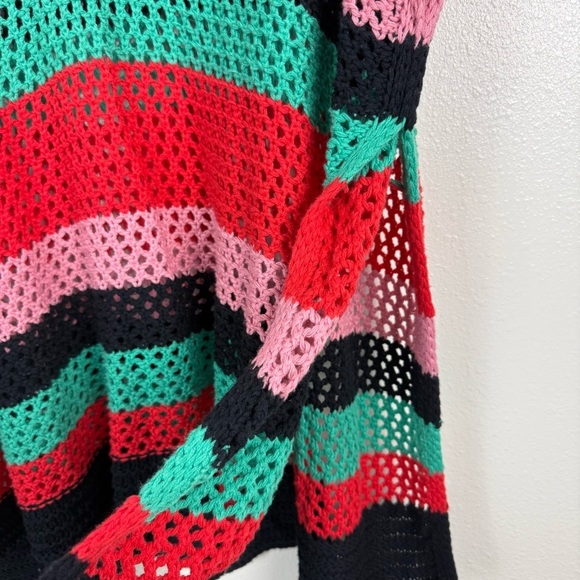 Free People One Size Crochet Striped Tunic - Picture 4 of 5